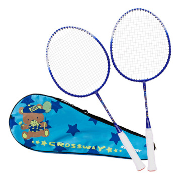 2pcs Professional Children's Badminton Rackets Set Kids Double Badminton Racquet Titanium Alloy Lightest Playing Badminton