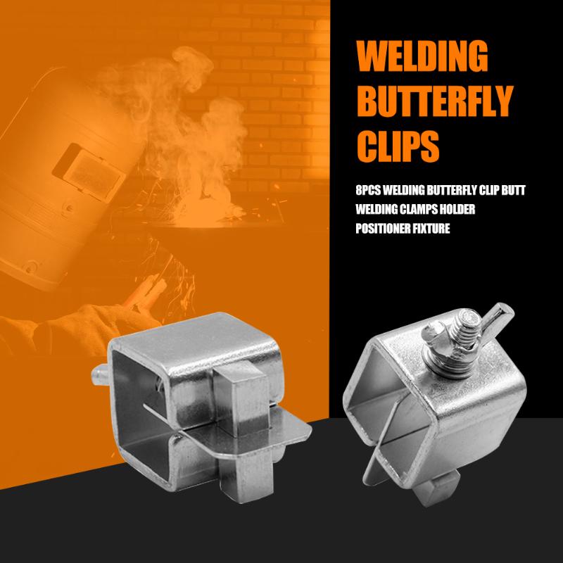 8pcs Stainless Steel Welding Butterfly Clip Welding Positioner Welding Jacket Welding Sheet Metal Alignment Positioner