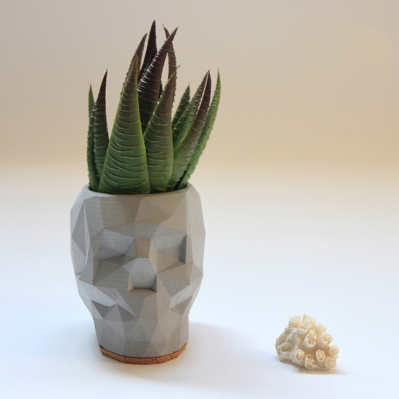 Skull Shape Flower Pot Concrete Silicone Mold Succulent Plants Mini Pot Cement Mould Creative Pen Holder Plaster Molds