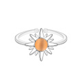 Todorova Drop Shipping Crystal Sunflower Finger Rings for Women Daisy Flower Knuckle Ring Toe Anel Adjustable Ring