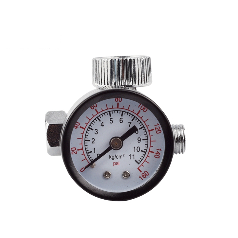 Spray Gun Air Flow Control Valve Pneumatic Parts Gas Adjustment Pressure Gauge Regulator Valve