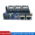 Ethernet switch Fiber Optical Media Converter Single Mode 2 RJ45 and 3 SC fiber Port 10/100M PCBA