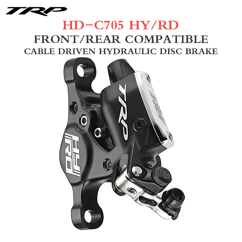 TRP HD-C705 Cable Actuated Hydraulic Disc Brake Open System Dual Piston Brakes Calipers 225g For CX Road Bike Disc brake