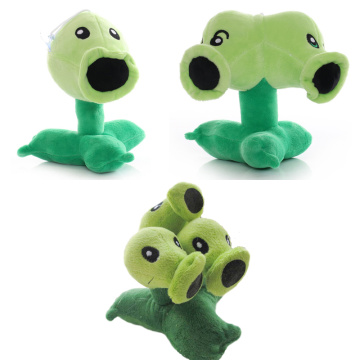 Plants vs Zombies Peashooter Plush Toys 15cm PVZ Plants Peashooter Split Pea Plush Stuffed Toys for Children Kids Gifts