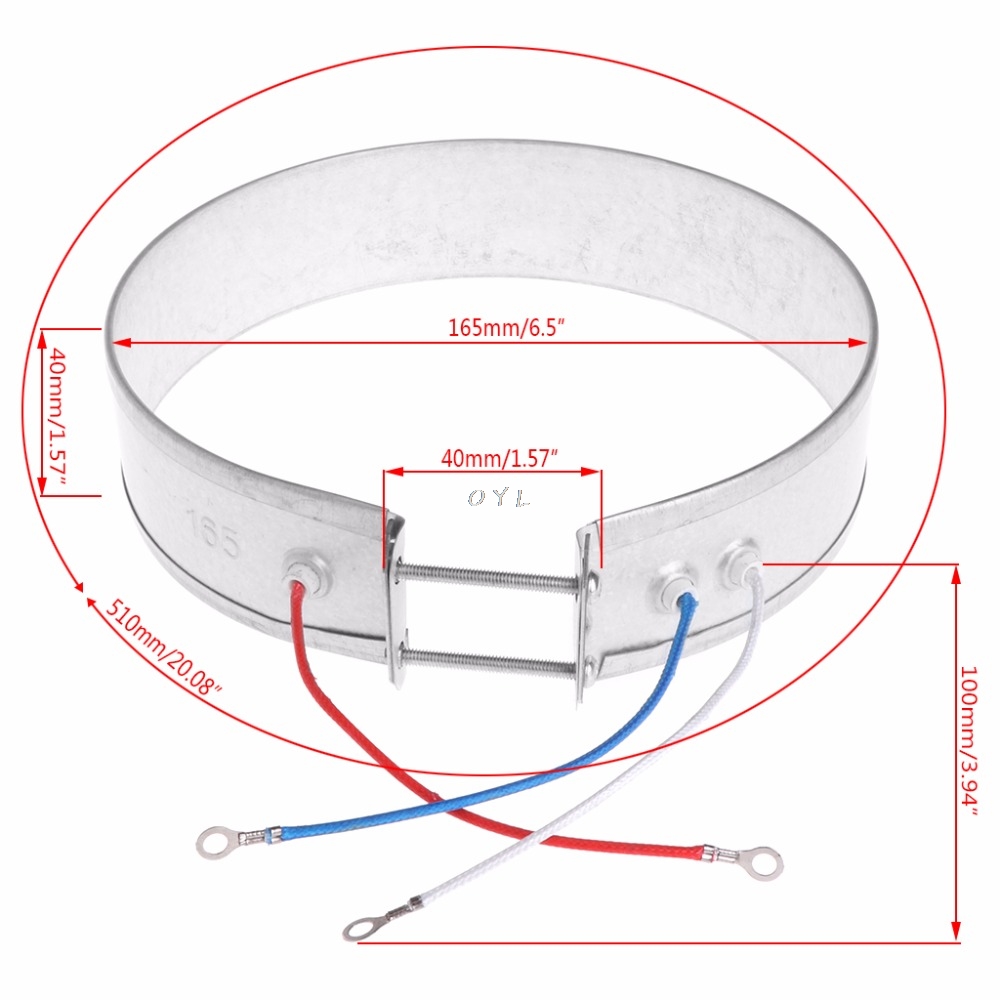 165mm Electric Water Heater Thin Band Heater Element 220V 750W For Household Electrical Appliances