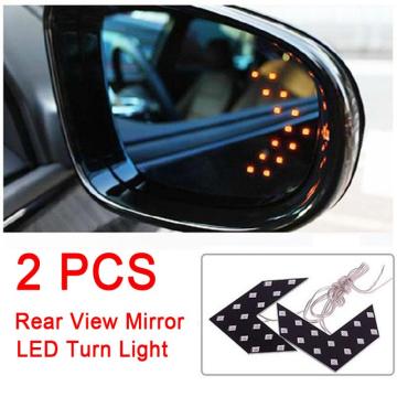 2pcs 14 SMD Car Turn Signals Arrow Panel LED Turning Light for Car Auto Rear View Mirror Indicator Turn Signal Lamp 12V DC