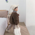 Winter Children Wool Blend Fur Thick Warm Outerwear for Girls Autumn Loose Cashmere Wool Coat Solid Coat Girls Jackets