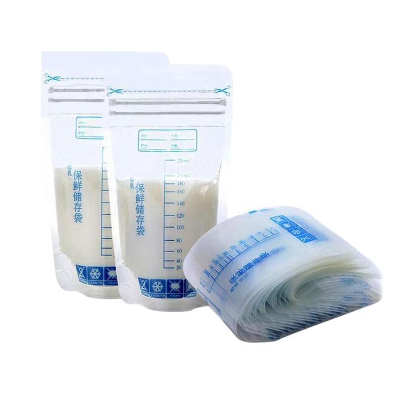 1/10/20/30pcs 250ml Mother Milk Baby Food Feeding Storage Milk Freezer Bags Breast Milk Fresh-keeping Bag Baby Safe Feeding Bags
