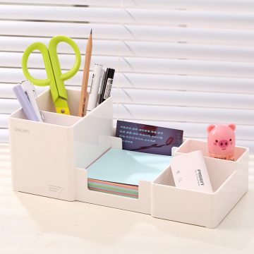 Korea Multifunctional Plastic Pen Holder 25*11*9cm Office School Student Stationery Desk Organizer Holder Set