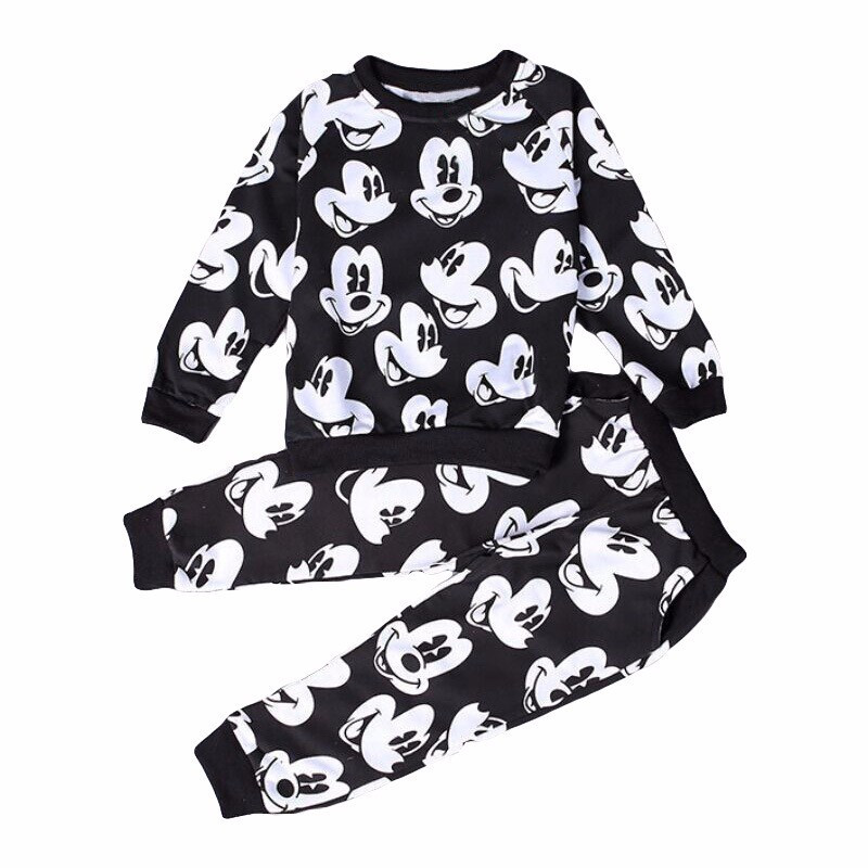 Boys Clothing Sets Children Fashion Donald Duck Baby boy T-shirt Vest Coat And Pants Suit 3pcs Outfits Mickey Kids Sport Suit