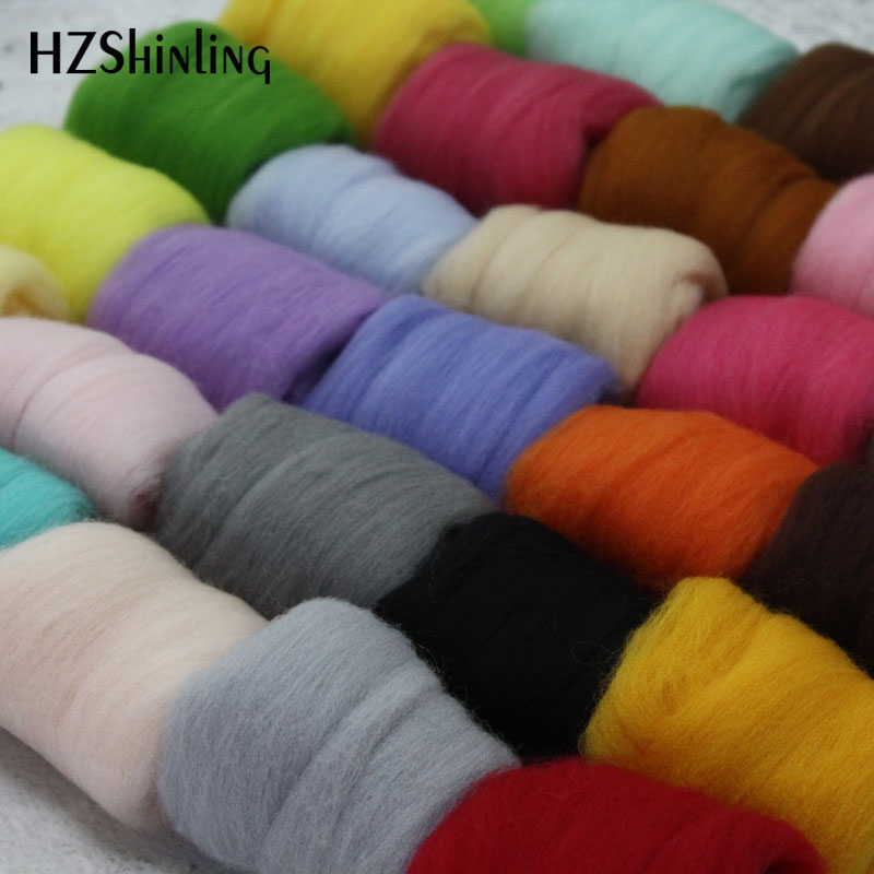 5 g Super Fast soft felting Short Fiber Wool Perfect in Needle Felt and Wet Felt Orange Wool material DIY handcarf