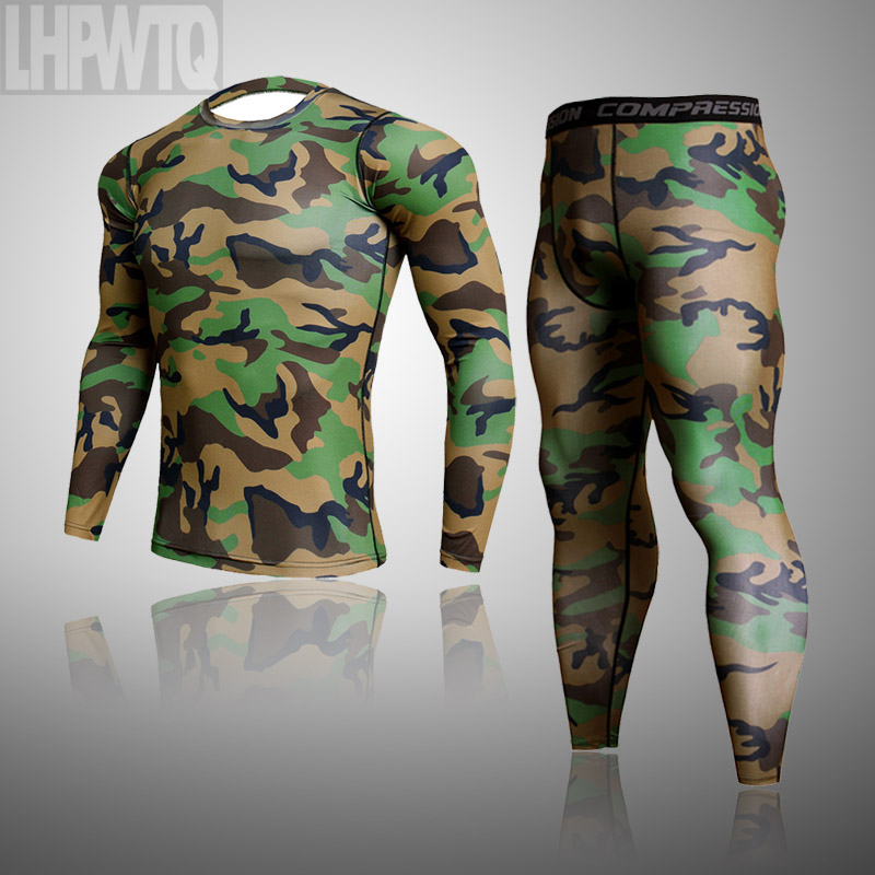 Men's Winter Gear Ski Thermal Underwear Sets Thermo Camouflage Exercise Clothes Sports Pants Snowboarding Shirts And Pants
