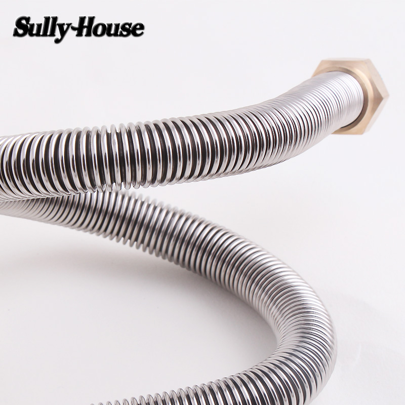 Sully House Brass Stainless Steel Basin&Toilet water weaved plumbing hose,bathroom heater connect corrugated pipes with wrench