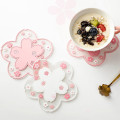 2pcs Cherry Blossom Coasters Heat Insulation Placement Tea Coaster Cup Milk Mug Anti-skid Gifts Office Desk Set Table Decoration
