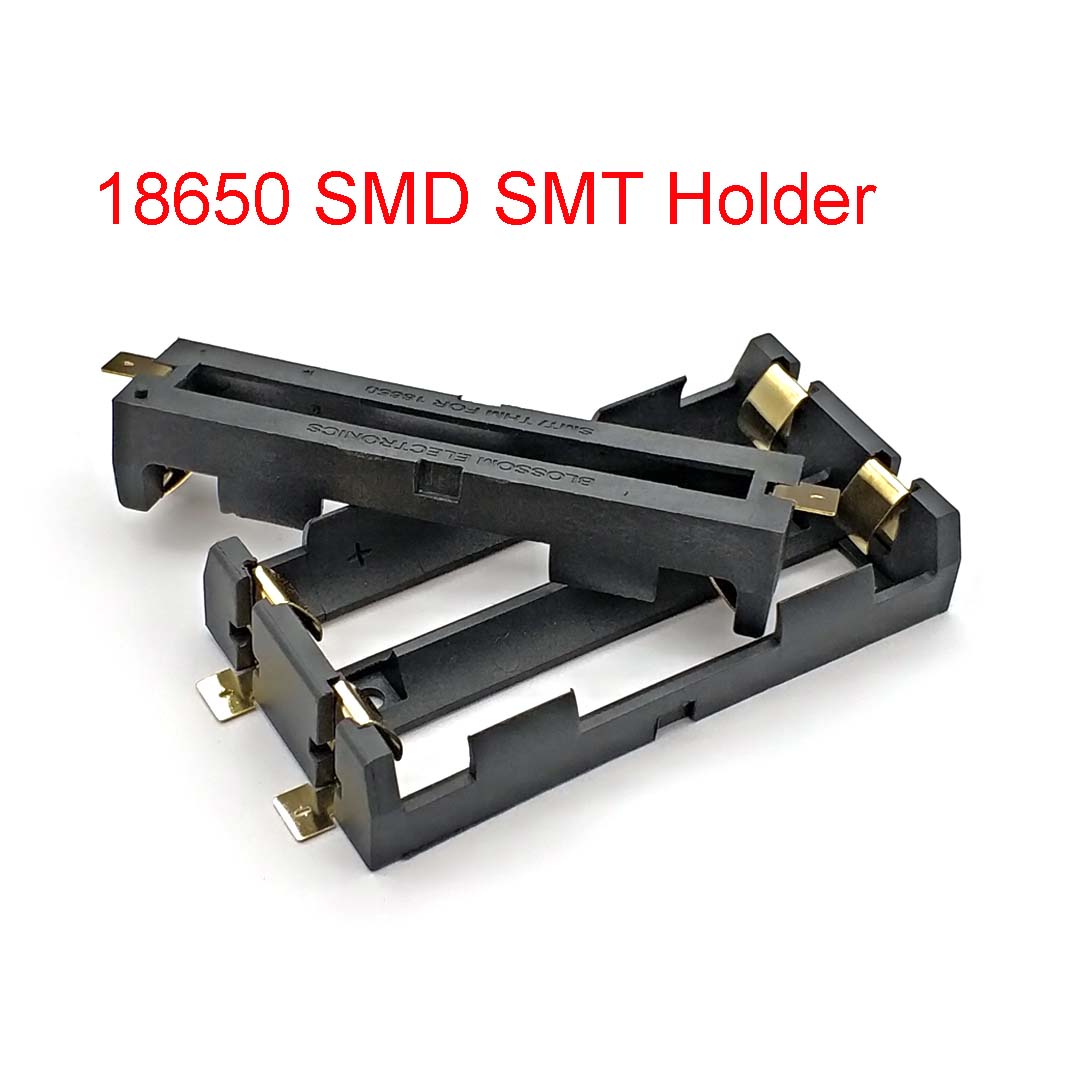 1x 2x 18650 Battery Holder Smd Smt Batteries Case Storage Box with Bronze Pins 1/2 Slot 2*18650 Rechargeable Battery Shell