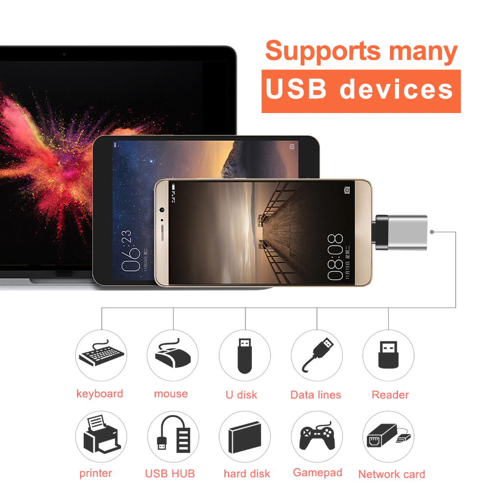 KEBIDU USB Typec OTG Adapter Type C to USB 3.0 Converter Charge Data Sync Cable for Huawei Mate 20 X Pro P20 P30 Samsung