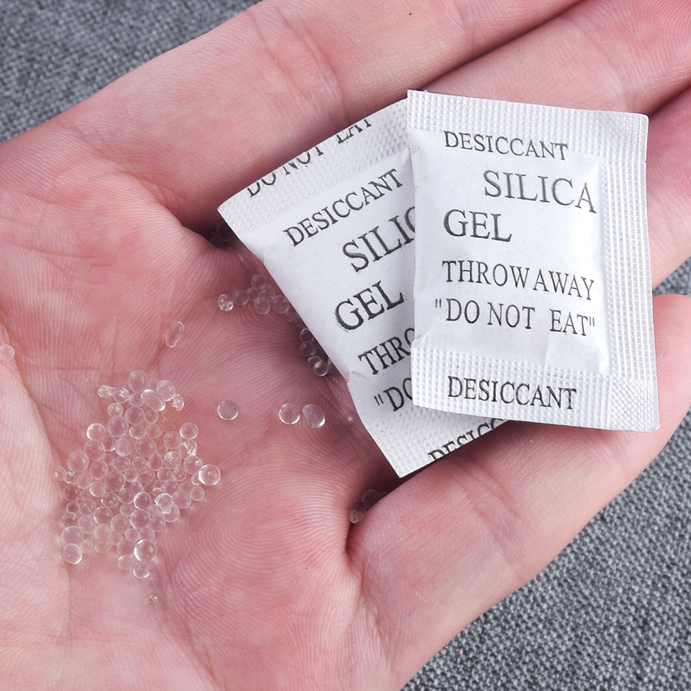 WITUSE 50/100/200 Packs 1g Silica Gel Non-Toxic Gel Desiccant For Room Kitchen Clothes Food Storage Moisture Absorbing Drying