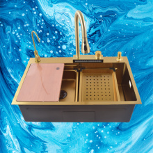 Contemporary Gold Sink with Water Filtering