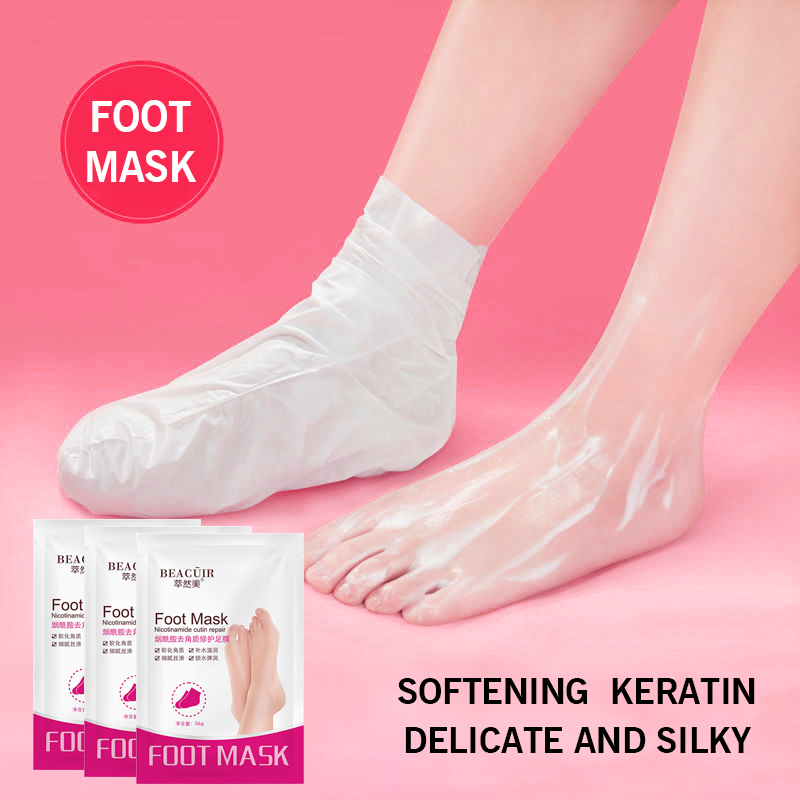 BEACUIR 1 Pair Dead Skin Remover Foot Mask Peeling Foot Mask Exfoliating Socks For Pedicure Anti Crack Heel Foot Mask Care For