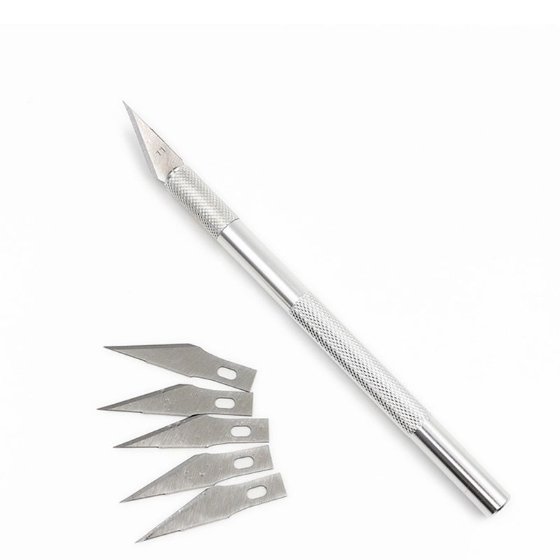 6 Blades Craft Artwork Cutting Knife DIY Carving Knife Stencil Scoring Hobby Chiseling Model Repairing Sculpture Scalpel Knife