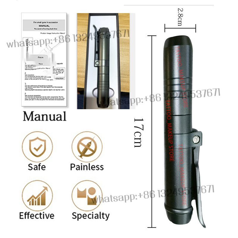 0.5mL Black Hylaronic Pen Meso Injection Hyaluronan Acid gun Lip Lifting hyaluron pen Dermal Filler Caneta Noninvasive Nebulizer