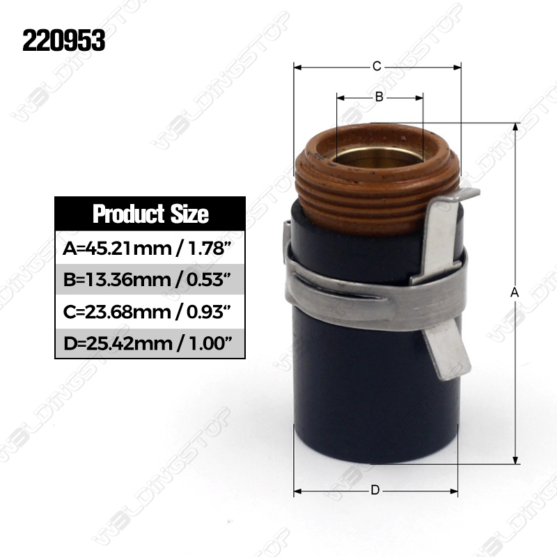 W.S. 220953 Retaining Cap Plasma Consumable for 45A/65A/85A/105A Plasma Cutting torch
