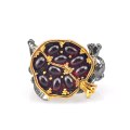 Vintage Fruit Fresh Red Garnet Rings For Women Gifts Resin Stone Pomegranate Jewelry Ancient Anniversary Ring P5S600