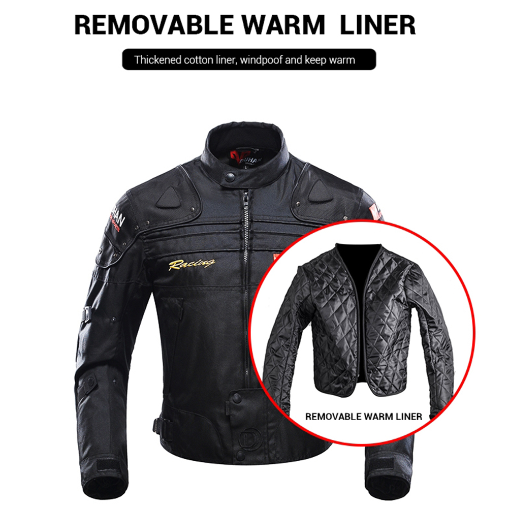 DUHAN Men Motorcycle Jacket Motocross Jacket Moto Windproof Cold-proof Clothing Motorbike Chaqueta Protector for Winter Autumn