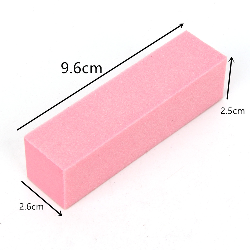 5Pcs/set Nail Art Tools Manicure UV Gel Nail Set Pink Cleaning Brush Four-steps Sanding Buffer Block Gray Nails Files 100/180