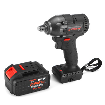 21V Brushless Electric Wrench Cordless Impact Power Wrench Rechargeable Lithium-Ion Battery 330Nm Torque 3400 rpm DIY Hand Drill