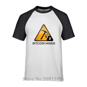 Funny 2020 T-Shirts Bitcoin Mining Miner Man Crew Neck Short Sleeve Big Size T Shirt Printing Male Best Tee Shirts Tops Clothes