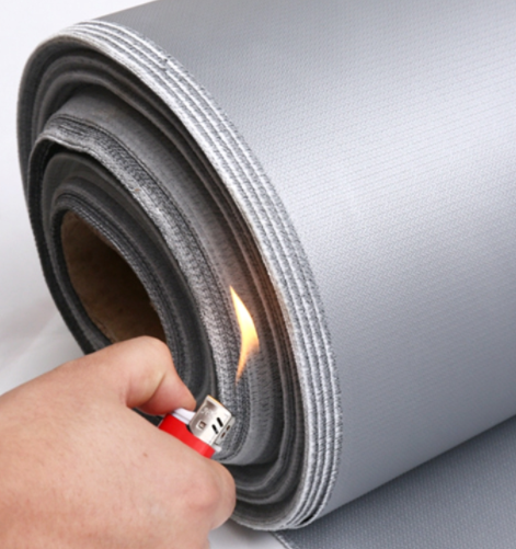 grey silicone fabric for fire and smoke resisitant curtains
