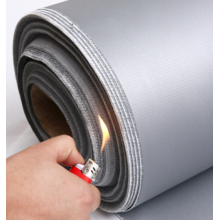 grey silicone fabric for fire and smoke resistant curtains