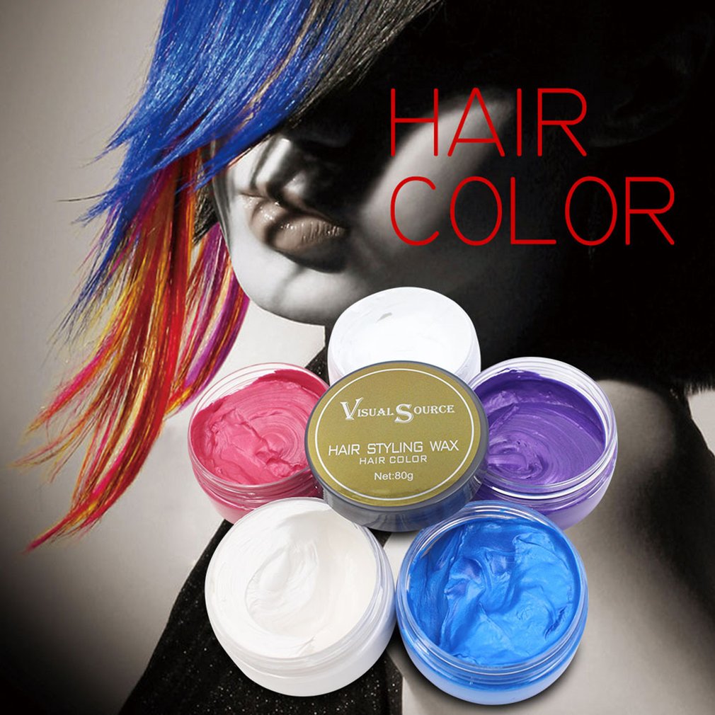 Fashion Hair Coloring Material Styling One-Time Hair Wax Disposable Hair Dye Mud Cream Easy To Wash Plants Component