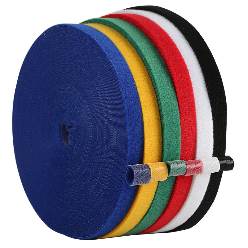 5yards 10-20mm Color Velcros Self Adhesive Fastener Tape Reusable Strong Hooks Loops Cable Tie Magic tape DIY Ribbon Strap Seals