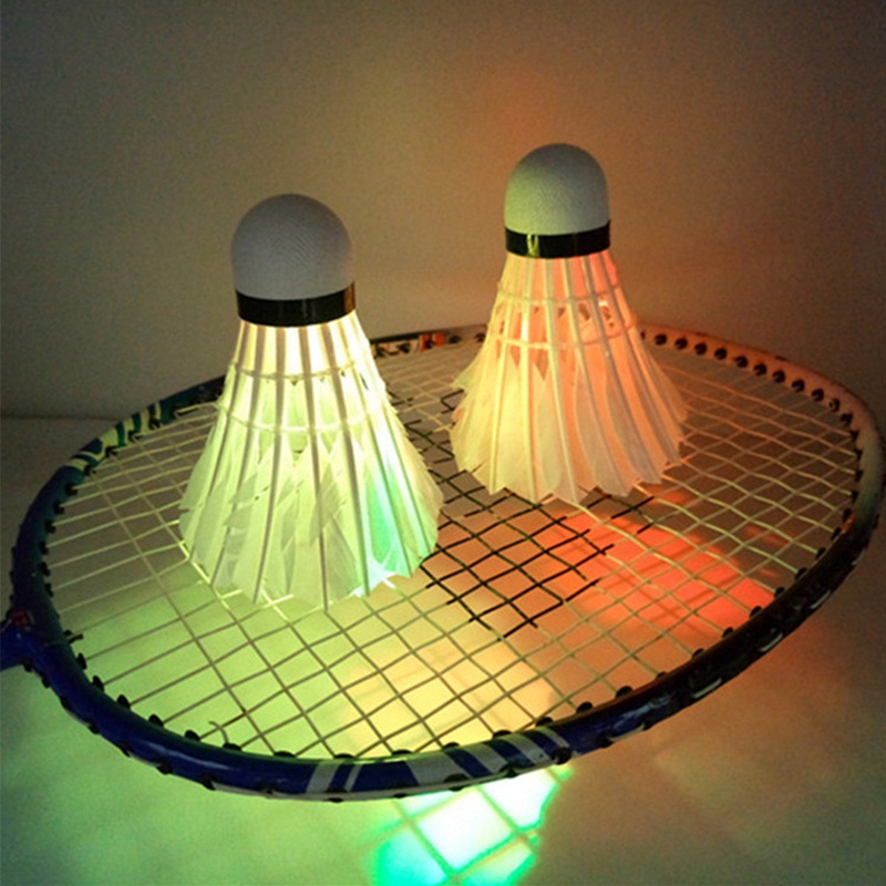 1 PCS Luminous Shuttlecock LED Dark Night Glow Goose Outdoor Sports Feather Training Badminton Ball For Indoor Activities