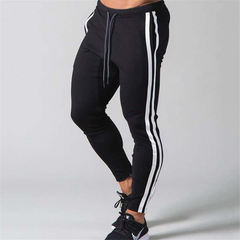 Mens Joggers Casual Pants Fitness Men Sportswear Tracksuit Bottoms Skinny Sweatpants Trousers Black Gyms Jogger Track Pants