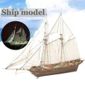 1:100 Wooden Sailboat Model Assembling Building Kits Ship Toys Sailing Model Assembled Wooden Kit DIY Wood Crafts Toy To Boy