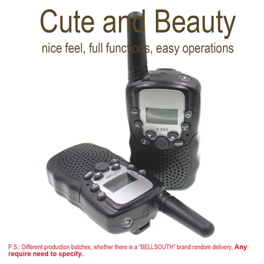 2 pieces T388 RT388 Auto Multi-Channels 2-Way Radios Bellsouth Walkie Talkie T-388 walkie talkie for kids