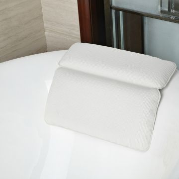1 Pcs Eco-friendly Flexible Comfort PU Bath Pillow Bathtub Spa Pillow Headrest Bathroom Supplies With Silica Gel Suction Cups