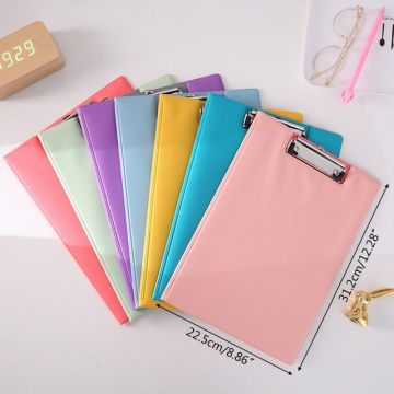 A4 Waterproof Clipboard Writing Pad File Folder Document Holder School Supply W91A