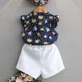 Humor Bear Girls Clothing Sets New Summer European and American Style Printing Design Kids Clothing Sets Baby Children Clothing