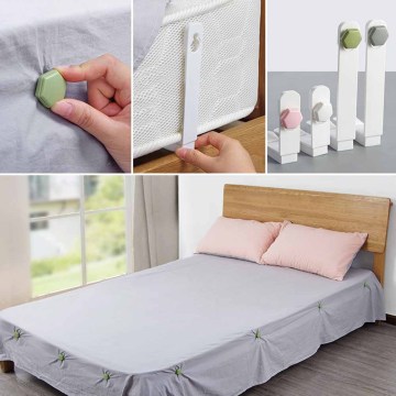 4Pcs Fixed Buckle Bed Sheet Clip Belt Fastener Mattress Non-slip Quilt Covers Sheet Holders Gripper Fastener Clips for Bed Sofa