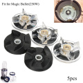 3PCS Plastic Gear Base 2pcs Rubber Magic Bullet Spare Parts for Juicer Machine Blender Parts 250W Replacement
