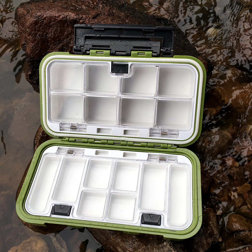 Double Layer Hard Plastic Fishing Box For Baits or Sinkers Lure Fishing Tackle Box Fly / Bass / Carp Fishing Accessories