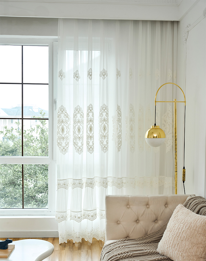 Beaded Shade Curtain Sheer