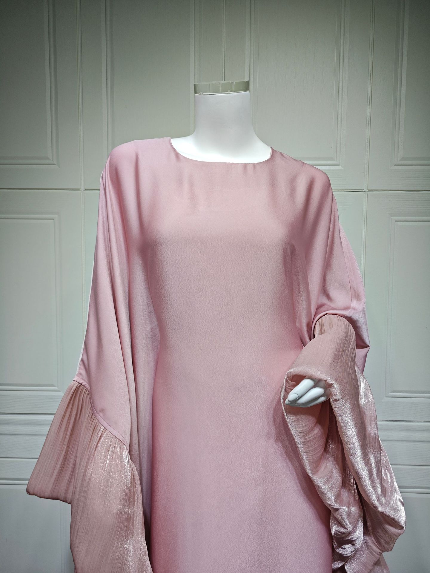 Muslim Butterfly Sleeve Abaya Elegant Kaftan Dress MQ201 (11)