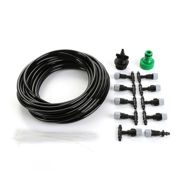 Household 15 meters hose 10 atomizing sprinkler watering drip irrigation tool portable spray cooling automatic water injection