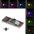 kebidu Mini LED Car Light Auto Interior Atmosphere USB Light Decor Plug And Play Lamp Emergency Lighting PC Auto Products