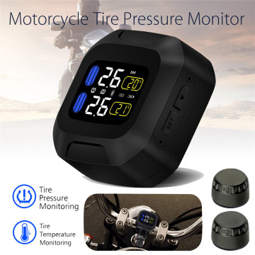 M3 LCD Motorcycle TPMS Tyre Pressure Monitor System With USB External Sensors Moto Waterproof Wireless Alarm Pressure Gauge